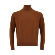 Elegant Brun Uld Pullover