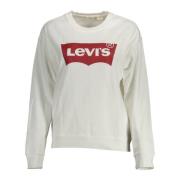 Elegant Logo Sweatshirt i Hvid Bomuld