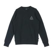 Sort Crew Neck Sweatshirt Stilfuld Komfort