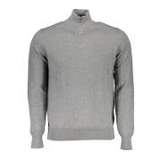 halv lynlås langærmet sweater