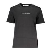 Kortærmet rund hals broderet T-shirt