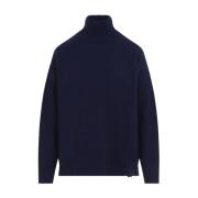 Navy Convertible Turtle Neck Jumper