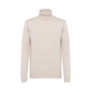 Kashmir Turtleneck Sweater med ribbestrikning