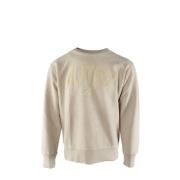 Beige Bomuld Herre Sweater