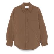 Brun Nylon Overshirt Frakke