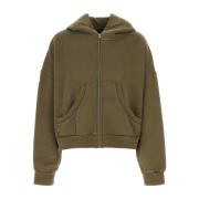 Oversize Army Green Bomuldssweatshirt