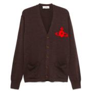 Brun Cardigan Sweater Stilfuld Mode