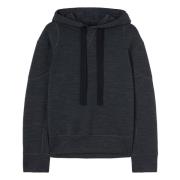 Uldhoodie med snøre