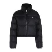 Kort Nylon Puffer Jakke