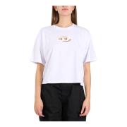 Bomuld Logo Broderet Crop Top