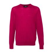 Kirsebær Rød Finstrikket Sweater