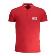 Rød Polo T-shirt med Kort Ærmer og Logo Print