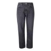 Straight Bomuld Fem-Lomme Jeans