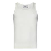 Hvid Ribbet Tank Top