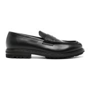 Sort læder slip-on loafers