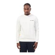 Hvid Basic Langærmet Sweatshirt