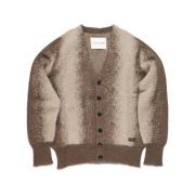 Brun V-hals Cardigan Sweater