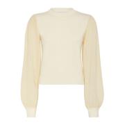 Mohair Puff Sleeve Uld Sweater