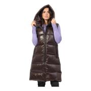 Brun Quiltet A-Line Vest