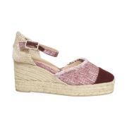 Tweed Kile Espadriller Rød Ruskind