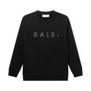 Almindelig Crew Neck Jet Black Sweatshirt