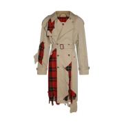 Beige Trench Coat med Tears Detaljer