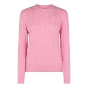 Kashmirblandet Crewneck Sweater Pink