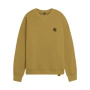 Trykt Sweatshirt i Khaki