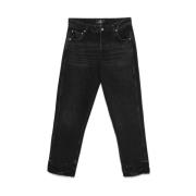 Sort Slidt Denim Jeans