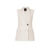 Beige Dobbeltbrystet Gilet