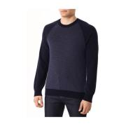 Blå Crewneck Tekstureret Sweater - Dairon