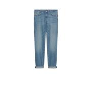 Vintage Blå Cropped Jeans