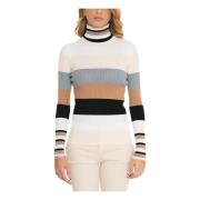 Turtleneck Pullover med Lurex-detaljer