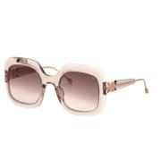 Beige Acetat Dame Solbrille