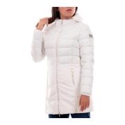 Lang quiltet dame puffer jakke