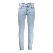 Slim Taper Denim Jeans Blå