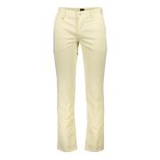 Beige Tapered Fit Bukser med Logo