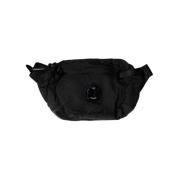 Sort Nylon Crossbody Taske