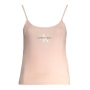 Rosa Kvinders Tank Top Broderet