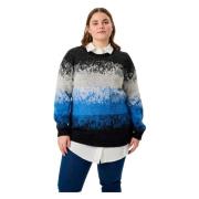 Gradientstrik Gillian Rundhals Sweater