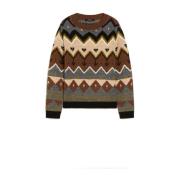 Brun Jacquard Sweater