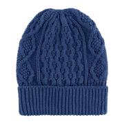 Navy Blue Bomuld Beanie Lavet i Italien