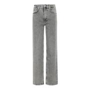 Mid Rise Straight Leg Jeans