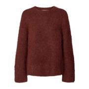 Burgundy Alpaca Blend Strik Sweater