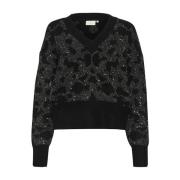 Paliet V-hals Sweater