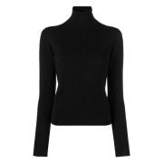 Sort Cashmere High Neck Sweater