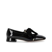 Sort Mary Jane Ballet Flats med Bue