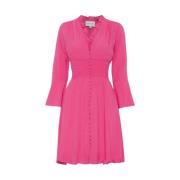 Kort Pink Smock Talje Kjole