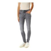 Mid Waist Skinny Fit Jeans