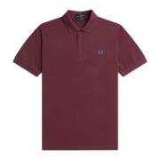 Originalt ensfarvet polo i Oxblood & Ocean